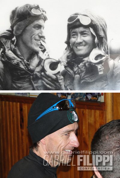 Sir Edmund Hillary (Nouvelle- Zélande) et Tenzing Norgay (Népal), Gabriel Filippi (Québec)